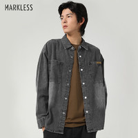 Markless 衬衫男24年春季牛仔衬衣外套经典宽松男士上衣