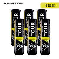 DUNLOP 邓禄普 网球国际网联用球高亮度羊毛网球比赛用球耐打练习初学训练球 4只装 6筒