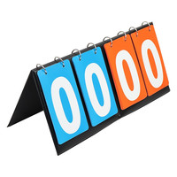 蒙拓嘉篮球记分牌计分牌翻分牌比赛翻牌计分器板乒乓球计数积分比分牌 PU皮革4位盒式记分牌