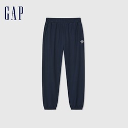 Gap 盖璞 水洗棉刺绣logo卫裤432453