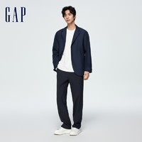 Gap 盖璞 男装2024春季纯色防雨防风平驳领西装外套通勤夹克884815