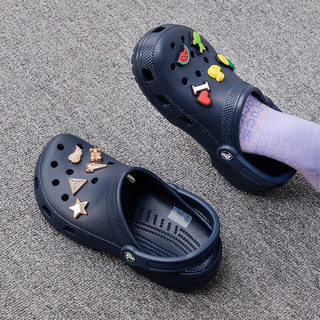 卡骆驰（crocs）男鞋女鞋鞋子2024春季经典克骆格轻盈舒适涉水轻便休闲鞋 10001-410复古深蓝/透气耐穿 39-40