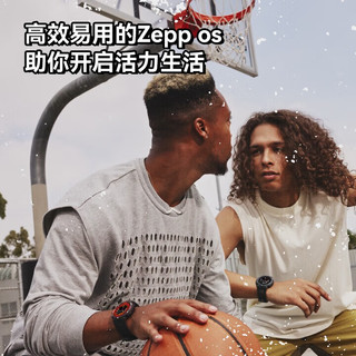 AMAZFIT 跃我 Active Edge 智能手表 黑色 熔岩黑TPU表带（北斗、GPS、血氧、心率）