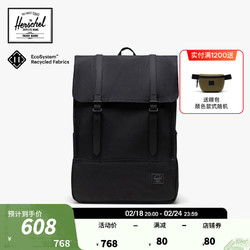 Herschel Supply 和行 Herschel赫行 Survey双肩商务通勤方形背包 纯黑色