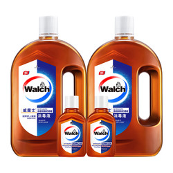 Walch 威露士 爆卖年货、：Walch 威露士 高效消毒液消毒水1Lx2瓶+便携装60mlx2支