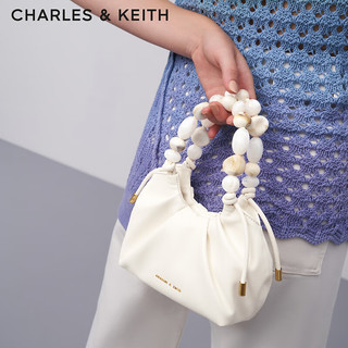 CHARLES & KEITH CHARLES&KEITH波光露珠手提包单肩包水桶包包女包CK2-10270879 Cream奶白色 S