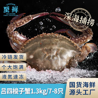 至鲜 梭子蟹1300g/7-8只整只当季液氮冷冻梭子蟹3-5两/只吕四黄海海鲜大螃蟹新鲜海蟹