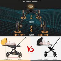 Justyes 嘉也 溜娃车遛娃神器婴儿推车双向可坐可躺轻便折叠高景观