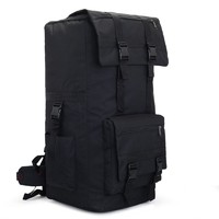 微华 120L大容量双肩背包旅行背包可装棉被行李迷彩大背囊户外摄影野营背包搬家打工托运包 黑色-120L
