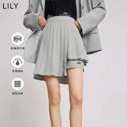 LILY 2022春新款女装日本进口东丽纱抗皱易打理华尔兹不对称西装