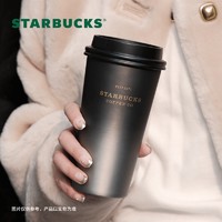 STARBUCKS 星巴克 杯子 咖啡宝藏系列 黑色不锈钢保温杯  430ml