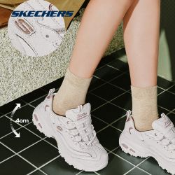 skechers斯凯奇女鞋秋冬新款熊猫鞋复古厚底老爹鞋时尚休闲运动鞋