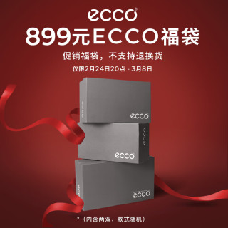 今日必买：ecco 男鞋到手价899元限量福袋（内含2双鞋）