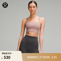 lululemon丨Nulu™ Strappy 女士运动内衣 *罗纹 LW2DLZS 暮色玫瑰 8