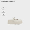 CHARLES&KEITH24春季外穿方头厚底包头穆勒鞋女CK1-80580141 粉白色Chalk 38