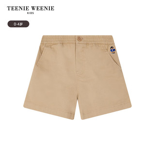 Teenie Weenie Kids小熊童装24春夏男宝宝简约休闲刺绣短裤 米色 110cm