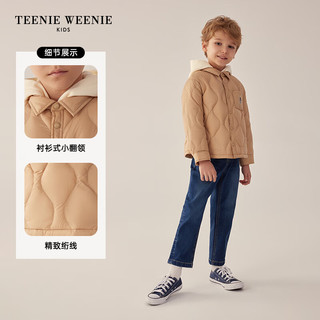 Teenie Weenie Kids小熊童装24早春男童宽松衬衫式夹克羽绒服 藏青色 140cm