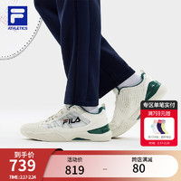 FILA 斐乐 男女鞋SPEED SERVE速力网球鞋耐磨运动鞋 雪白/绿砂金石-SW 42
