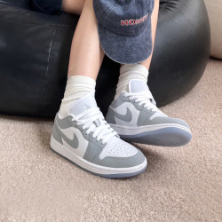 nike耐克鞋子女airjordan1lowaj1白灰男女同款复古低帮潮流运动鞋dc