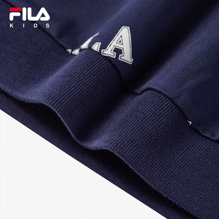 FILA【液氨整理】 斐乐童装长袖2024冬小童男女童套头卫衣 满印一-ZA 165