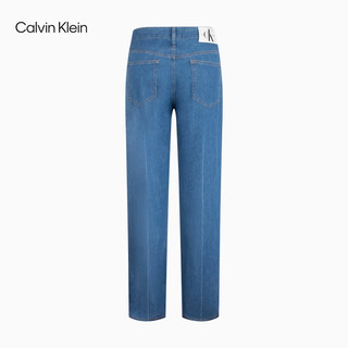 Calvin Klein【复刻90系列】Jeans24春夏男士亚麻直筒牛仔裤J325419 1A4-牛仔浅蓝 28