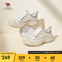 骆驼（CAMEL）2024春季百搭厚底休闲鞋女时尚帆布鞋小白鞋女 L24S283056米色 38