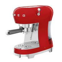 SMEG斯麦格 半自动咖啡机 ECF01升级款 意大利 家用办公室 小型一体 奶泡蒸汽 ECF02 红色