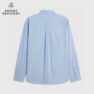 布克兄弟（BrooksBrothers）男士24早春Supima棉长袖免烫衬衫 4000-淡蓝色 XS