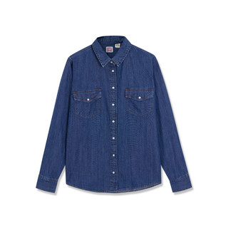 Levi's李维斯24春季女士牛仔衬衫复古潮流百搭 蓝色 16786-0016 XS