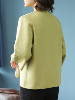 俞兆林装秋装2023外套针织打底衫洋气上衣中老年女装春秋两件套 焦糖上衣  2XL （120-130斤）