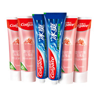 88VIP：Colgate 高露洁 牙膏6支喜马盐+冰爽薄荷亮白实惠家庭装 700g