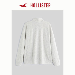 HOLLISTER24春夏休闲半拉链立领落肩袖运动卫衣男 356710-1 浅麻灰色 M (180/100A)