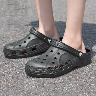 卡骆驰（crocs）洞洞鞋男女鞋 春夏款时尚休闲鞋凉鞋贝雅鞋沙滩鞋镂空凉拖鞋 石墨色贝雅/侧镂空/拍小一码 39-40