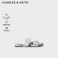 CHARLES&KEITH24春季法式平底包头半拖单鞋凉拖CK1-70580224 DARK BLUE深蓝色 36