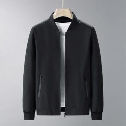 romon罗蒙罗冠2023春秋男士外套中年男装薄款爸爸装休闲高档夹克衫