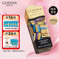 GODIVA 歌帝梵 巧克力圣诞礼盒混合口味大包装下午茶分享装牛奶黑巧超值装  超大分享 盒装 450g