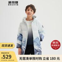波司登童装冬季男女童羽绒服加厚连帽中长款90抑菌鸭绒儿童外套T20143140E