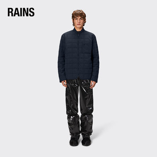 Rains 绗缝棉服男女同款 保暖轻薄夹克 Giron Liner Jacket 黑色 XS