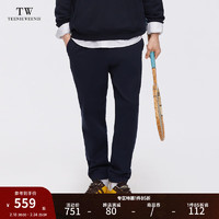 Teenie Weenie Men小熊男装休闲时尚裤男2024春季运动束脚裤子长裤 藏青色 170/M