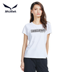SALEWA 沙乐华 户外T恤女士圆领夏季休闲透气纯棉印花运动短袖