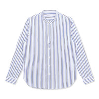 GXG 男装 2022年春季新品商场同款星空之下系列蓝白条纹长袖衬衫