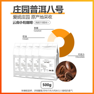 亿喔零 云南小粒咖啡阿拉比卡500g/袋意法式精品中深度烘焙精品咖啡豆