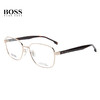 HUGO BOSS雨果博斯光学眼镜架近视眼镜男女款配镜片度数全框1294F/56 J5G 金色镜框瑁色镜腿-J5G