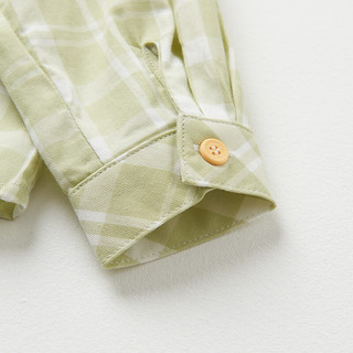 童泰（TONGTAI）婴儿春秋男女衣服儿童休闲外出衬衫上衣T41Q671B-DS绿色90cm