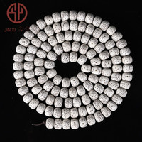 今夕海南星月菩提子手串108颗+6颗桶珠脱脂顺白毛感料高油密手链男女 8x6mm 桶珠（纤细款） A+级 108颗+6颗