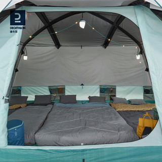 DECATHLON 迪卡侬 露营徒步旅行帐篷6人便携舒适防风青玉色 4557187 青玉色-露营帐篷 Arpenaz 6人