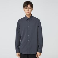 women 太平鸟女装 男装秋季男士新疆长绒棉免烫长袖衬衣外套男式衬衫