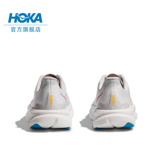 HOKA ONE ONE男女款春夏马赫6竞训公路跑步鞋MACH 6速度舒适柔软 白色/云雾灰-女 38.5