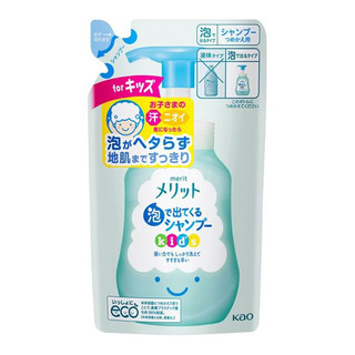 花王（KAO）儿童泡沫洗发水 Merit系列清香替换装 2-12岁弱酸性 日本