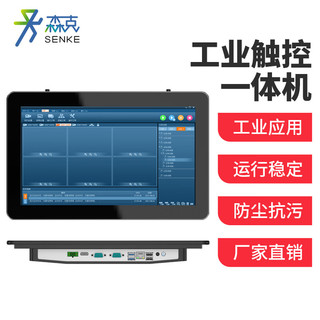 森克 工控一体机安卓系统触摸屏全封闭工业平板电脑嵌入式电容触控PLC壁挂自动化防尘上架式工控机 13.3英寸